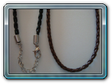 DSC03475 - Cords $3.00 - 16 inch in length plus 2 inch chain for a total range of 16 to 18 inches - brown or black - faux leather